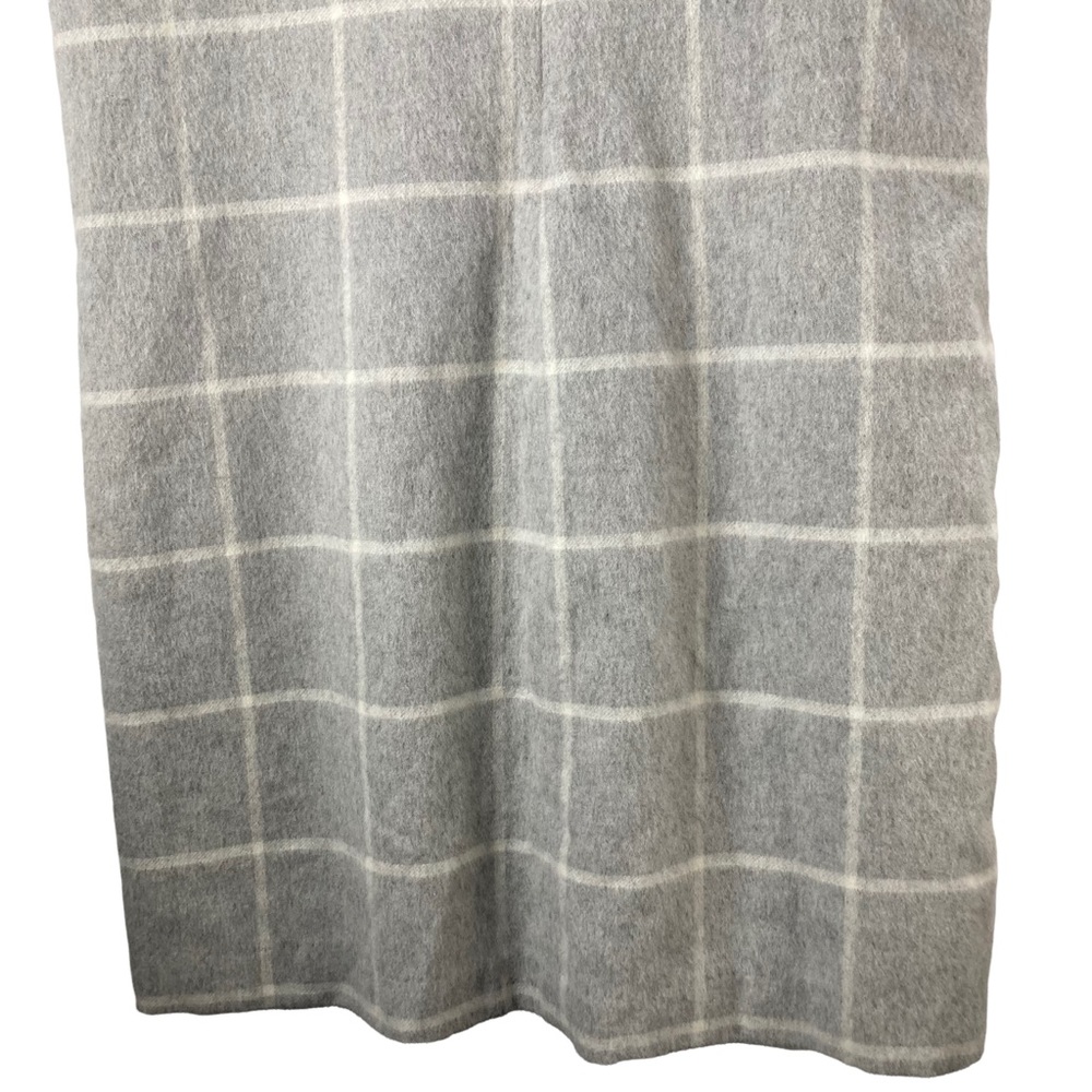 Anthropologie Paper Crown Gray Checkered Wool Blend Sleeveless Dress - Picture 10 of 10